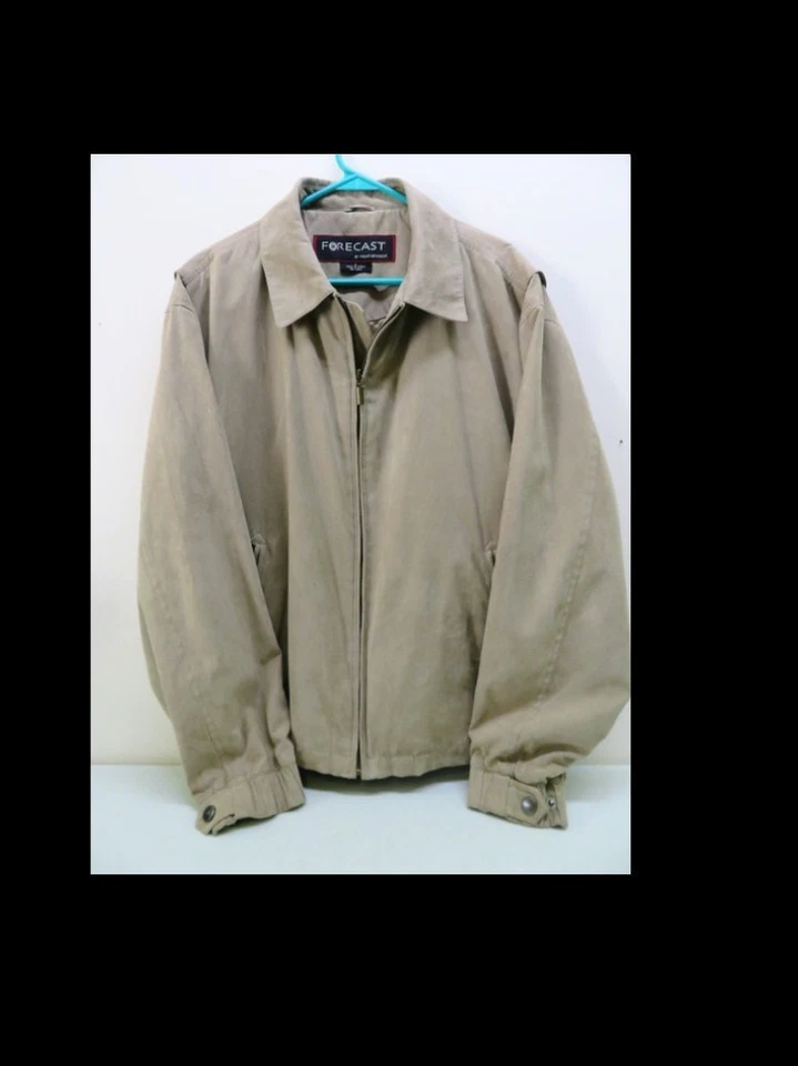 Chaqueta de microfibra Forecast By Weatherproof para hombre marrón imitación cuero talla grande Foto 1 de 3