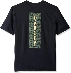 Oakley Hombre Camiseta Negro Algodón Oculto Vertical Camou Xk0 Talla S - Imagen 1 de 9