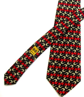 Corbata Battistoni Italia ~ Caballitos de mar en 2 direcciones ~ ¡estelar, guapo y bellisimo! Foto 1 de 4