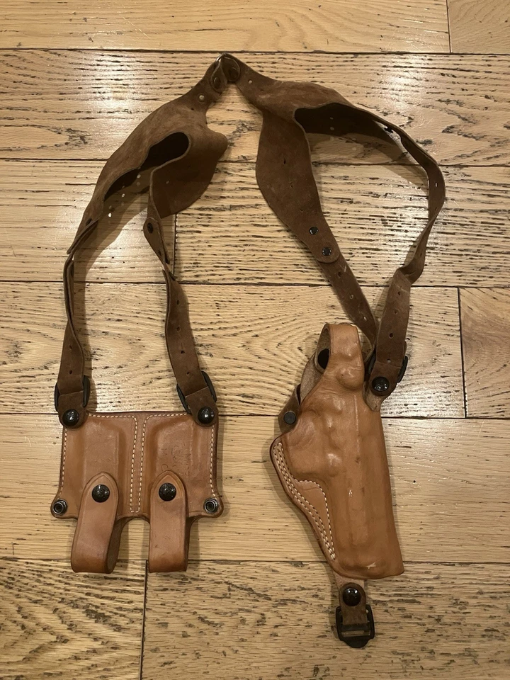 Coldre de ombro Desantis 86 coldre Beretta G2 bolsa dupla Mag  - Imagem 1 de 4