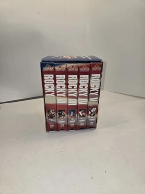 Rocky VHS Box Set 1 2 3 4 5 Sylvester Stalone 80s Boxing Movie Anniversary  - Image 1 of 4