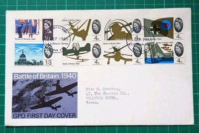 1965 BATTLE OF BRITAIN (ORDINARY) GPO FDC Philatelic Bureau London Pmk - Image 1 of 2