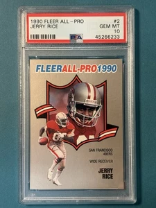 1990 Fleer All Pro Jerry Rice #2 PSA 10 Gem Mint - Picture 1 of 2