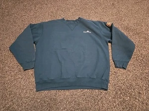 Vintage 90s Carhartt Logo Sweater Adult Large Green Crewneck Sweatshirt Pullover - Picture 1 of 7