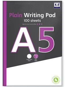 A5 Plain Writing Sketch Notepad White Paper 100 Sheets School Office Stationery - Picture 1 of 1