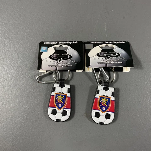 Real Salt Lake Gamewear Soccer Keychain Holder with Clip Black White - LOT OF 2 Cover