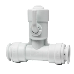 John Guest ASV4 Winkelstoppventil 15 mm x 3/8" Druck (Wasserfilter, Kühlschränke, R.O.) - Bild 1 von 3
