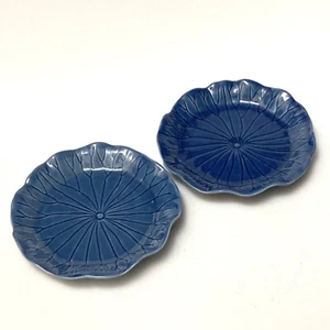(2) NEW OLD STOCK Lotus Blue Metlox Poppytrail Vernonware Small Saucer Plate 6" - Picture 1 of 7