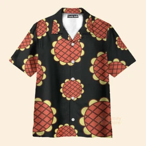 Luffy Dressrosa Sunflower Hawaiian Shirt For Men US Size Summer Style NEW - Picture 1 of 2