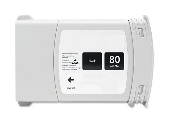 Tinten Patrone für HP DesignJet 1050 1050c 1055cm wie C4871A Nr. 80 BLACK - Bild 1 von 1