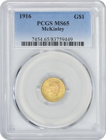 1916 McKinley $1 Gold MS65 PCGS Cover