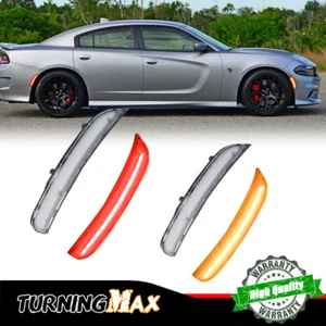 Clear Lens Front Rear LED Side Marker Lights Lamps FOR 2015-2022 DODGE CHARGER - Picture 1 of 12
