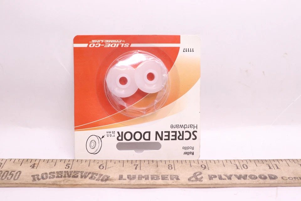 (2-Pk) Rodillo inferior de puerta de pantalla Slide-Co blanco 25 mm 1" 11117 Foto 1 de 1