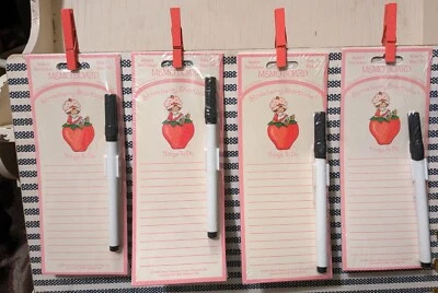 Unopened 2006 Strawberry Shortcake Dry Erase Memo Board w/Marker X1 - 7½in X 3in - Image 1 of 4