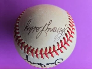 SIGNED ELLIS BURKS JODY REED BARRETT AUTOGRAPH RAWLINGS BASEBALL AUTO MLB *TPHLC - Picture 1 of 24