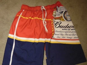 Budweiser Men's Board Shorts Back pocket elastic/drawstring waist Large - Picture 1 of 3