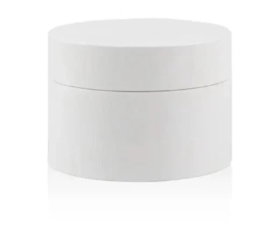 New, 4 oz. White Double Wall Polypropylene Jar with White Inner Lid/White PP C - Image 1 of 4