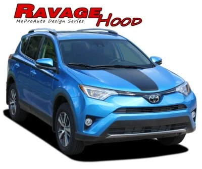 2016-2019 Toyota RAV4 Center Hood Vinyl Graphic Decal 3M Pro Stripes fits RAV4 - Imagem 1 de 4