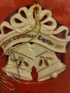 LENOX ORNAMENT FIRST CHRISTMAS TOGETHER 1999 3" - Picture 1 of 3