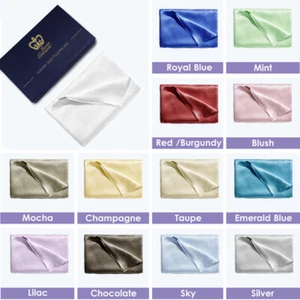 Two-Sided 100% Mulberry Silk Standard Pillow Case Slip Protector Genuine 25 Mm - Picture 1 of 18