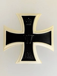 Imperial German WW1 1914 Iron Cross 1st Class BOWED or VAULTED silvered finish. - Picture 1 of 2