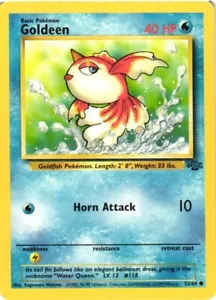 Goldeen 53/64 Jungle Set Common 1999 Pokémon Game Card WOTC - Picture 1 of 12