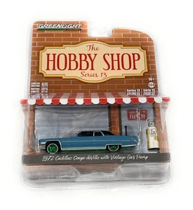 Greenlight 1:64 1972 Cadillac Coupe deVille with Vintage Gas Pump 97130-A chase - Picture 1 of 5