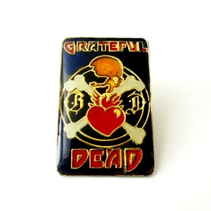 Pin Grateful Dead Vintage 1984 GD Calavera y Huesos Cruzados Rick Griffin Pinback Años 80 - Imagen 1 de 12