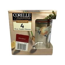 Vintage Set of 4 Corelle Coordinates Abundance 16oz Cooler Glass New In Box