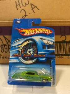 2006 Hot Wheels #157 1964 Buick Riviera Low Rider Green Metallic w/Chrome LW NIP - Picture 1 of 7