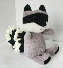 Jellycat Raccoon Noodle Tail Plush Stuffed Beanie Mini 5.5"