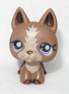 LITTLEST PETSHOP LPS #867 HASBRO DOG DEUTSCHER SCHÄFERHUND BRAUN VIOLETTE AUGEN - Bild 1 von 5