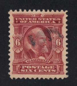 US #305 Used 6c Garfield - BEP Bureau Issue - Excellent Centering - Showpiece - Picture 1 of 2