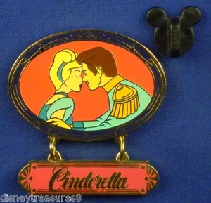 Cinderella and Prince Charming Sweet Kiss Dangle LE-10000 Disney Pin # 10636 - Picture 1 of 4