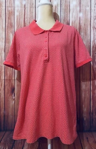 Mujer 2X Blusa Laura Scott Polo Mangas Cortas Lunares Coral Rosa Suave - Imagen 1 de 11