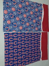 2 MLB Chicago Cubs Pillow Sham Cases Baseball Blue Red White Logo Handmade