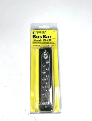 -NEW- Blue Sea Systems 2301, Bus Bar 130A AC, 150A DC - Image 1 of 4