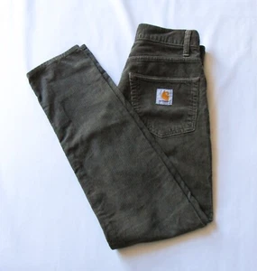 Men's Carhartt WIP Forest Green Klondike Corduroy Light Taper Regular Fit Pants - Picture 1 of 8