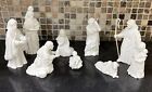 9 Pc Vintage Avon Nativity White Bisque Porcelain Figurines