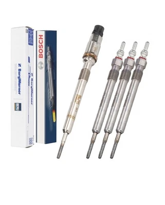 Genuine BERU BOSCH Glow Plugs Pressure Sensor Set for VW Audi Skoda Seat OEM New - Image 1 of 4