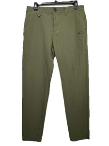 Oakley Golf Pants Take 2.5 Military Green Mens 31 x 30 Flat Front Trousers Logo - Picture 1 of 9