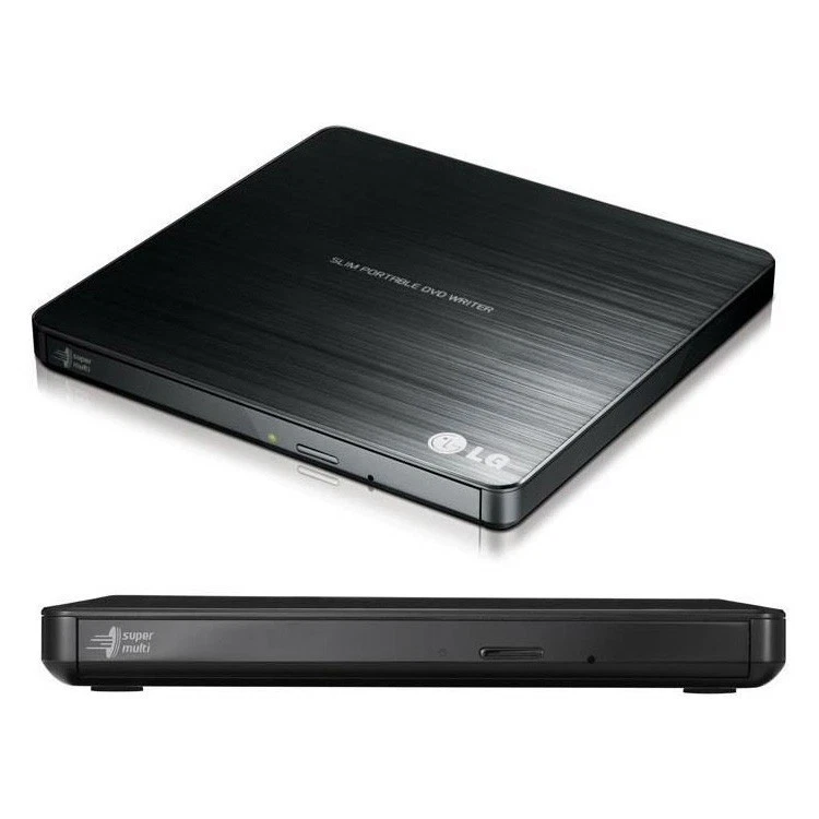LG GP60NB50 8x Ultra Slim Portable External USB DVD Drive Burner - M Disc Silent