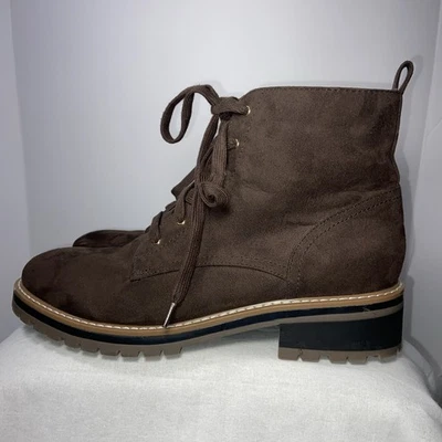 Kensie Kasha Women's Lace Up Inner Zipper Boots Brown SIZE 10 - Image 1 of 4