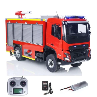 1/14 RC Fire Fighting Truck RTR Car AWD 2Speed Water Spraying Electric Vehicle - Image 1 of 4