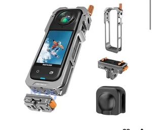 Custodia in alluminio per insta360 x5, telaio di utilità protettivo con Supporto - Foto 1 di 3