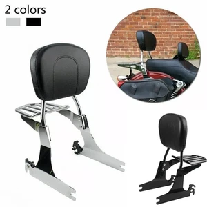 Backrest Sissy Bar Luggage Rack Fits For Harley Dyna Low Rider 2006-Up - Foto 1 di 9