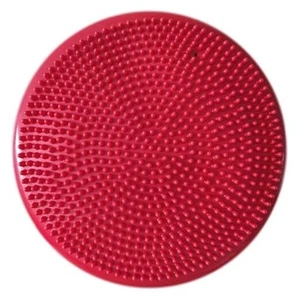 Inflated Wobble Cushion with Hand Pump, Air Stability Board (Extra Thick), Red - Picture 1 of 6
