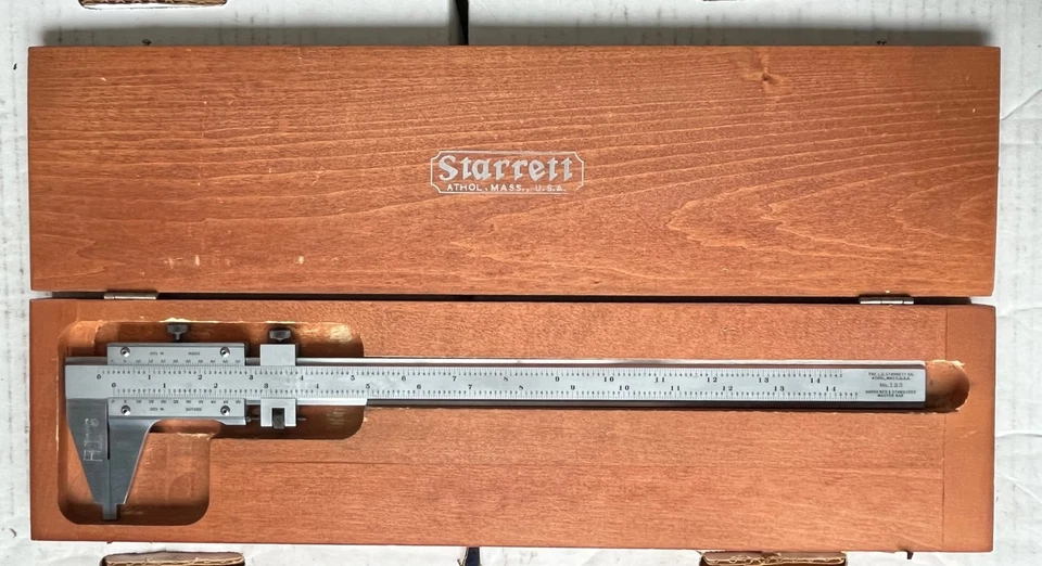 Starrett 12 inch Vernier Caliper for Outside & Inside Measurement (Model 123) - Image 1 of 4