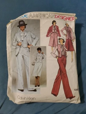 Vogue American Designer Sewing Pattern #1369 Calvin Klein Size 10 - Image 1 of 4