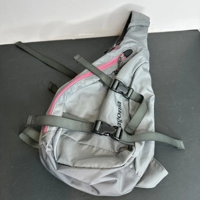 Patagonia One Crossbody Sling Bag Pink/Grey Small Shoulder Strap Backpack 48259 - Image 1 of 4